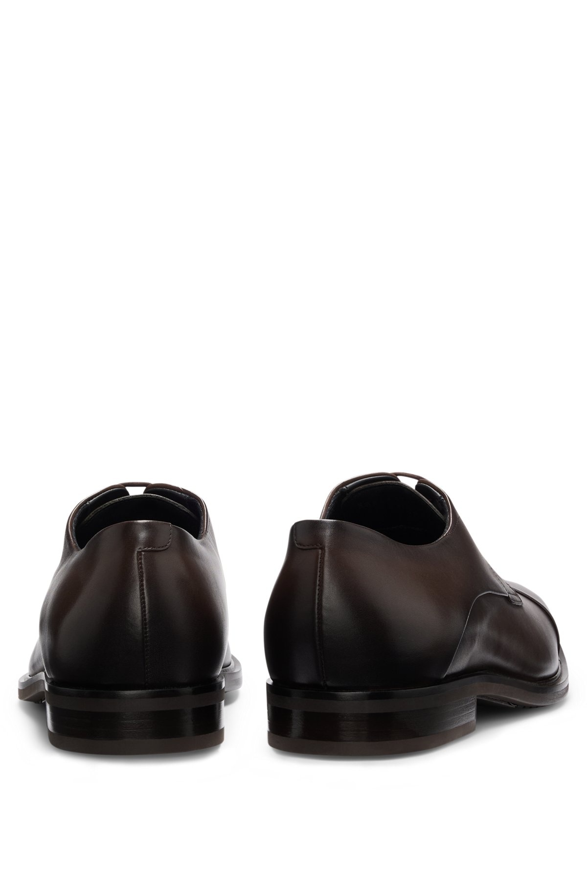 LEATHER DERBY SHOES WITH CAP TOE - 5