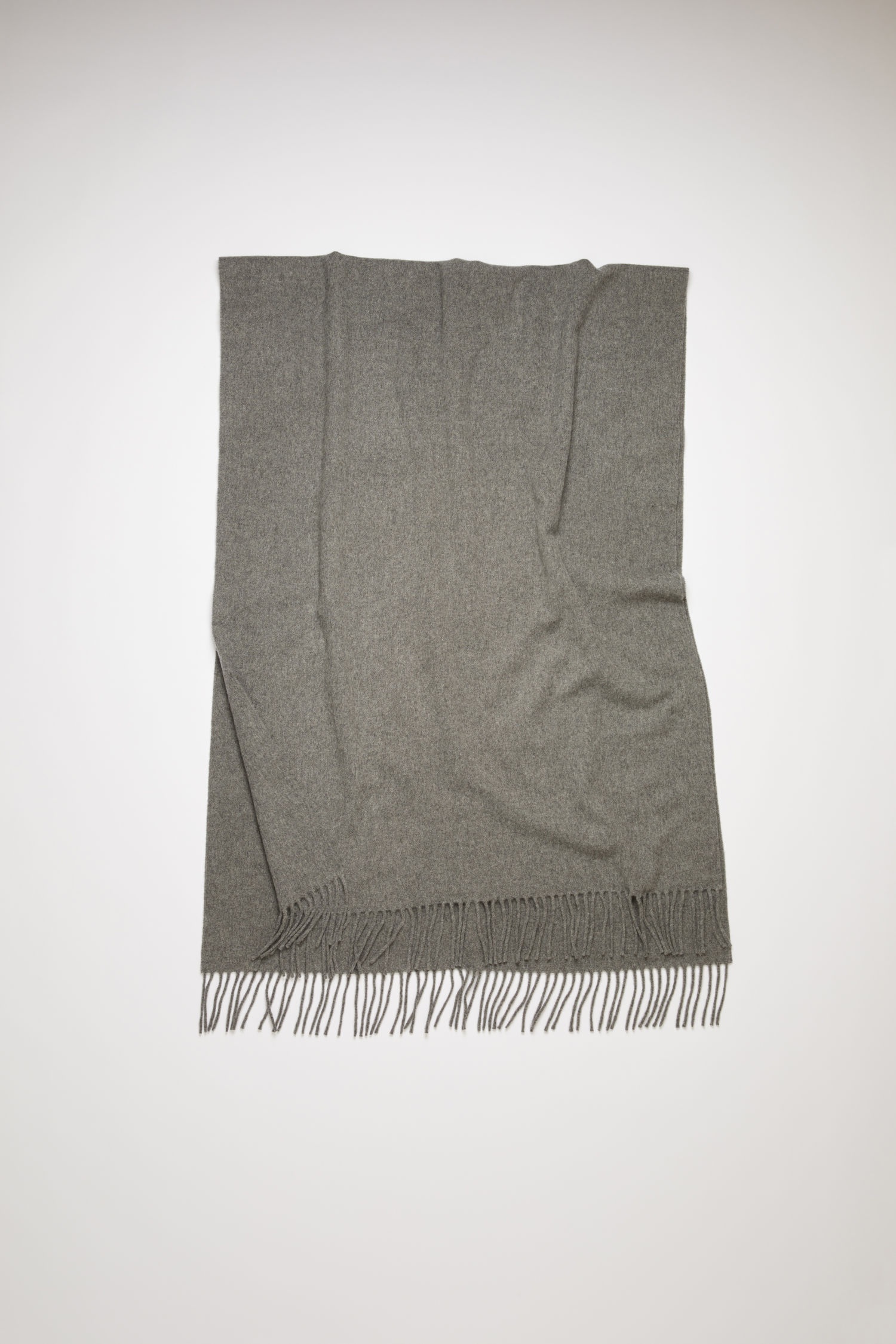 Oversized wool scarf grey melange - 2