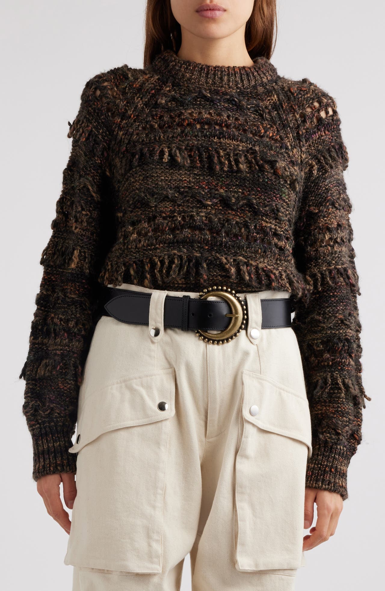 Isabel Marant Étoile RivkaMock Neck Sweater in Brown at Nordstrom - 1