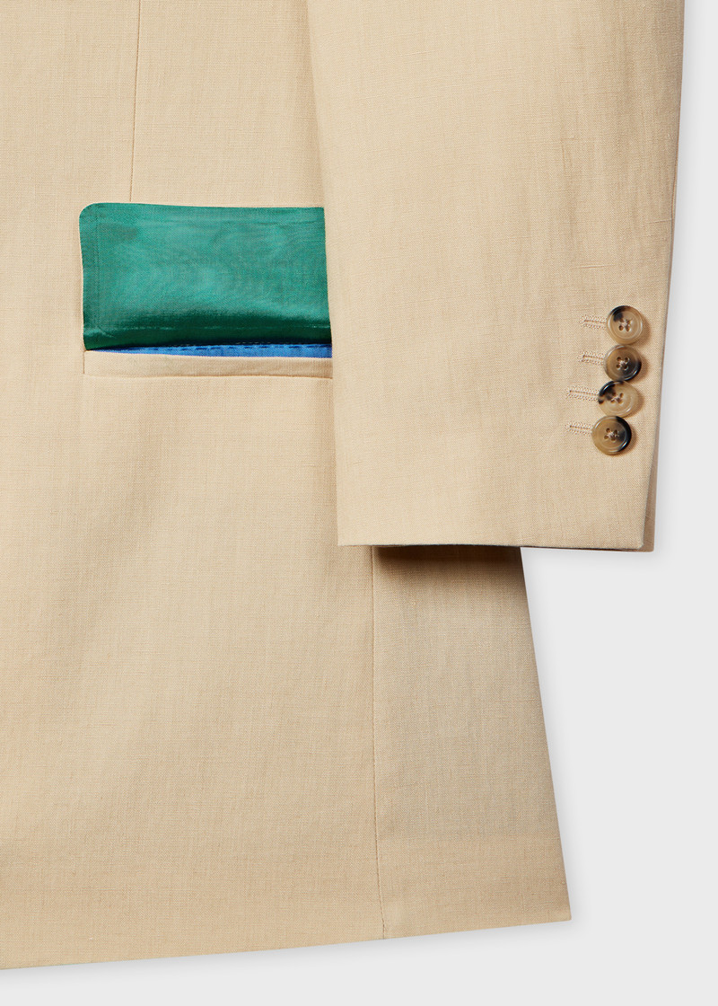 Light Tan Linen Buggy-Lined Blazer 3