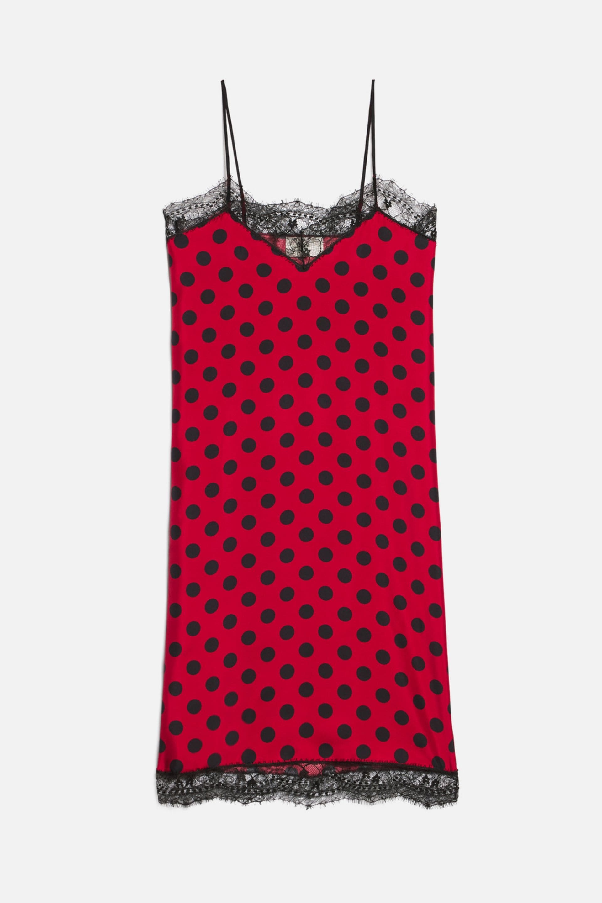 Strap Dress With Lace - 1