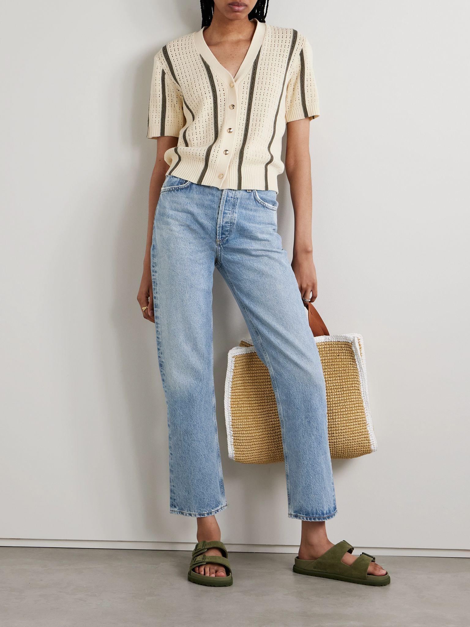 '90s Pinch Waist high-rise straight-leg organic jeans Light denim - 2