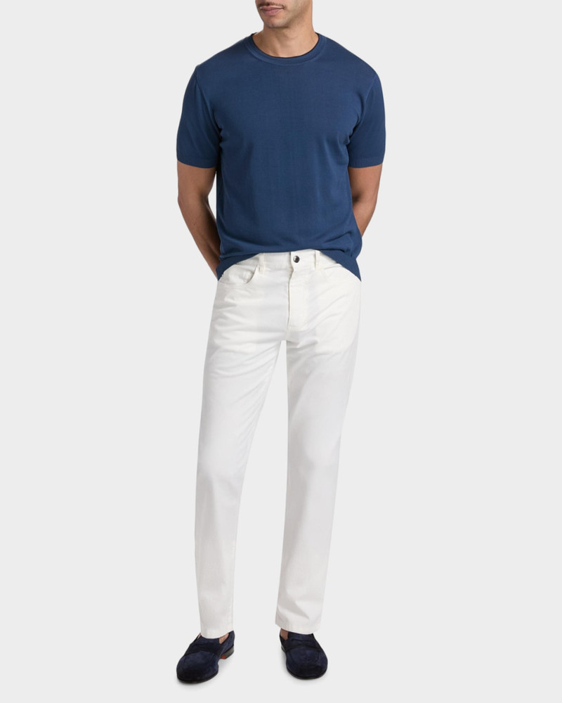 Canali Men's Cotton Knit Short-Sleeve Crewneck Sweater outlook