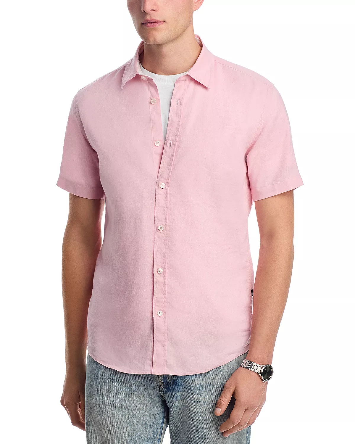 Stretch Linen Roan Slim Fit Shirt - 1