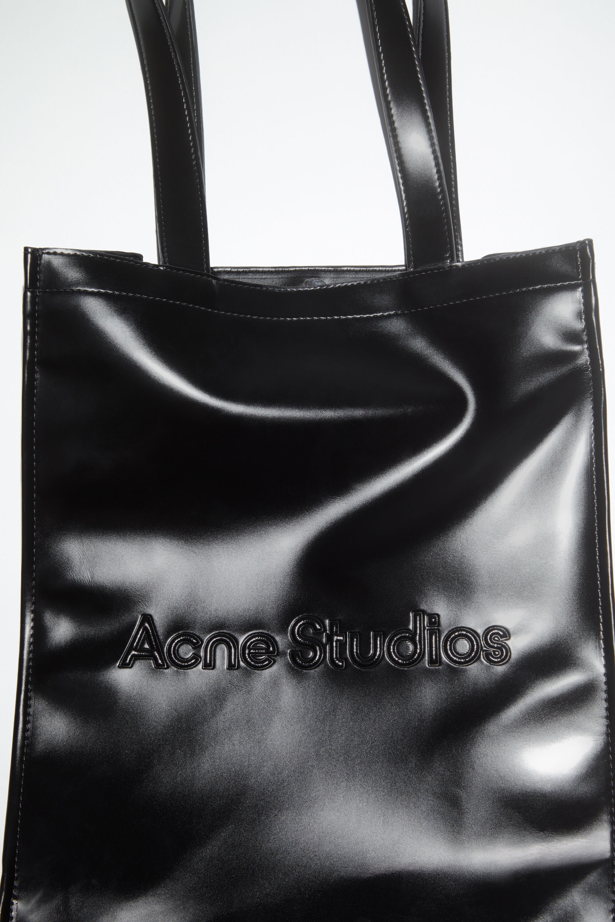 Logo shoulder tote bag - Black - 5