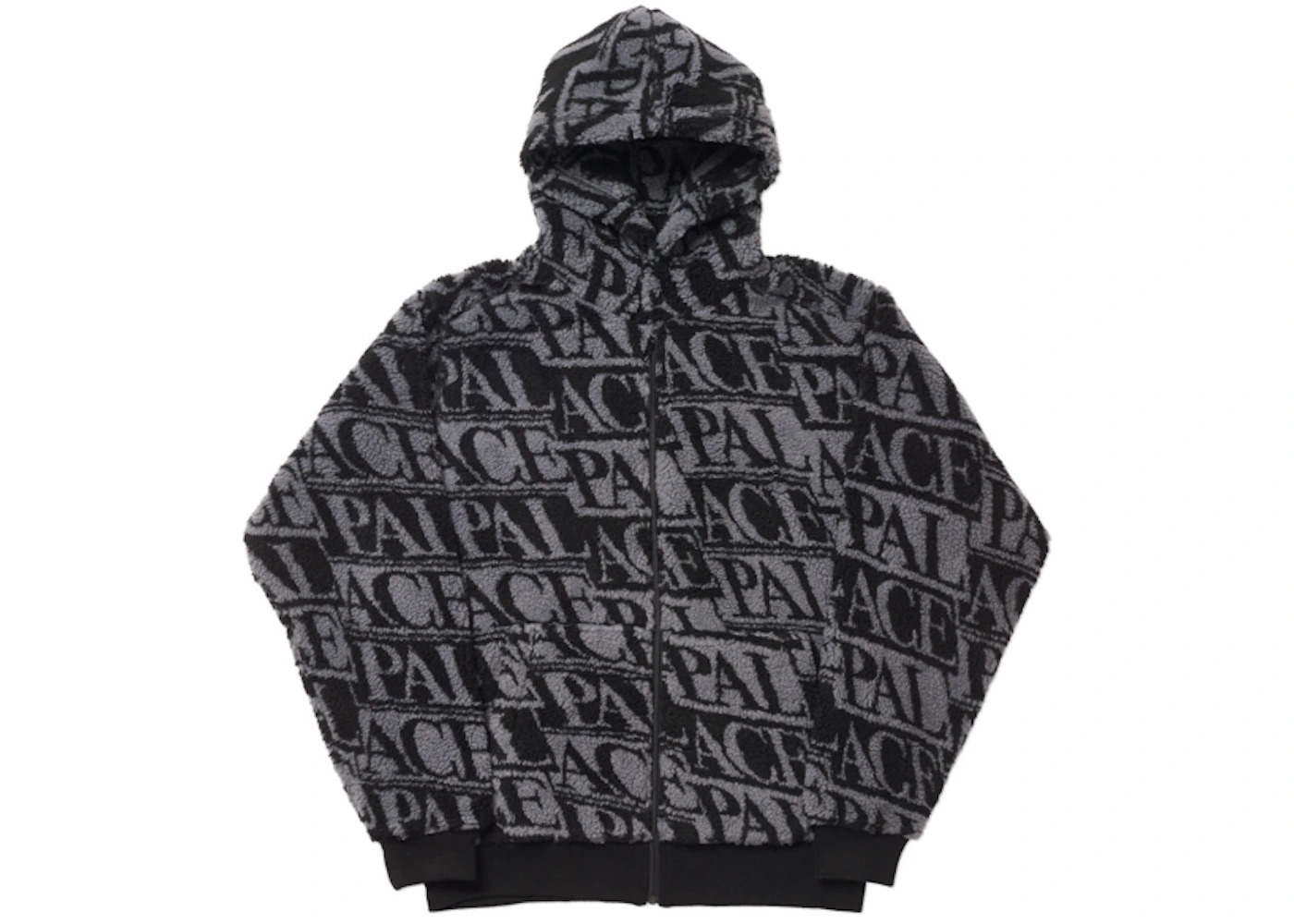 Palace J-Ard Fleece Jacket Black/Grey - 1