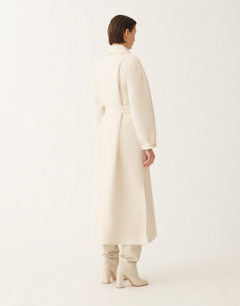 Double-faced soft wool and cashmere coat 4