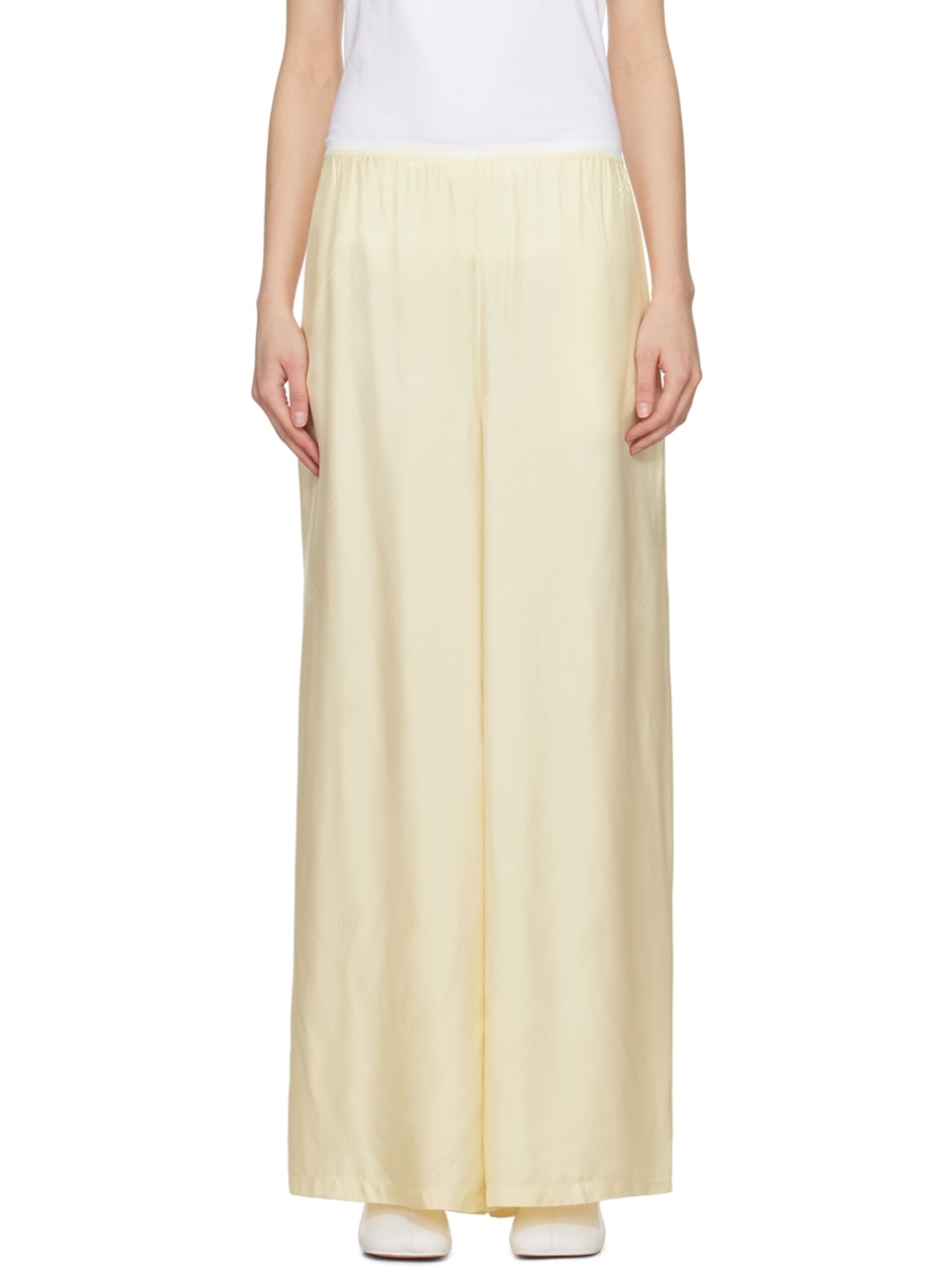 Yellow Jacquard Lounge Pants - 1