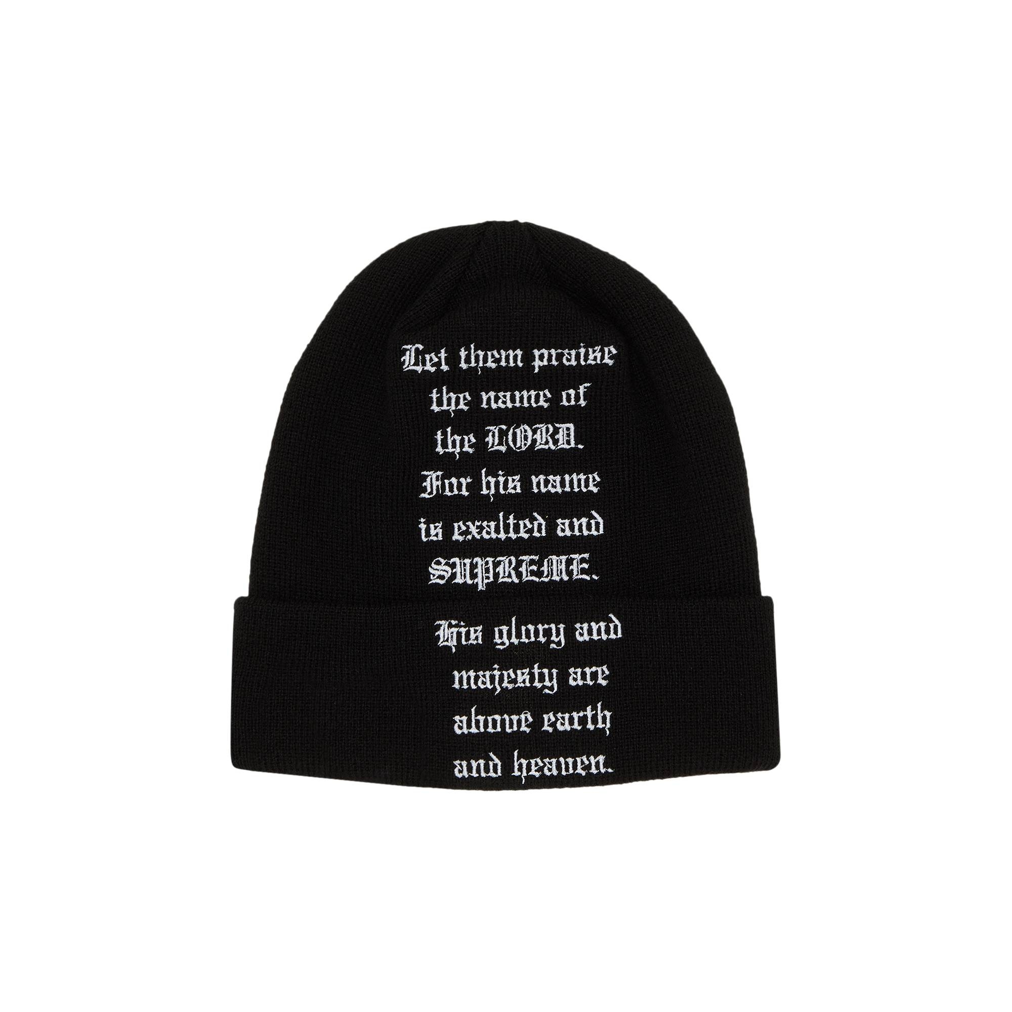 Supreme Supreme x New Era Psalm Beanie 'Black' | goat