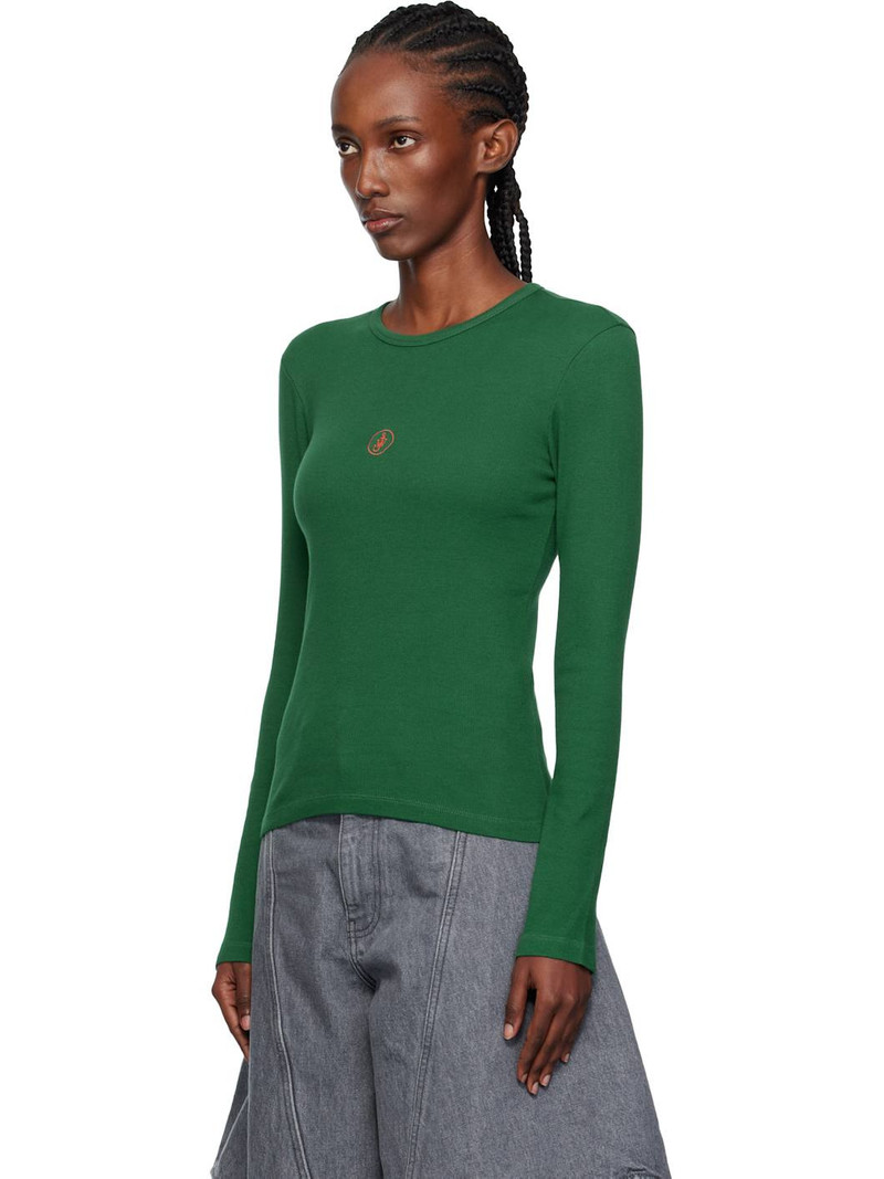 JW Anderson Green Anchor Embroidery Underpinning T-shirt outlook