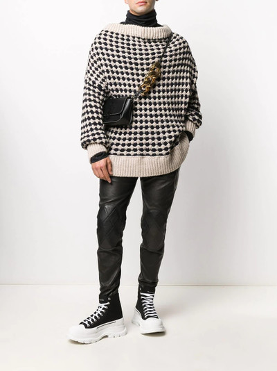 Raf Simons intarsia knit jumper outlook