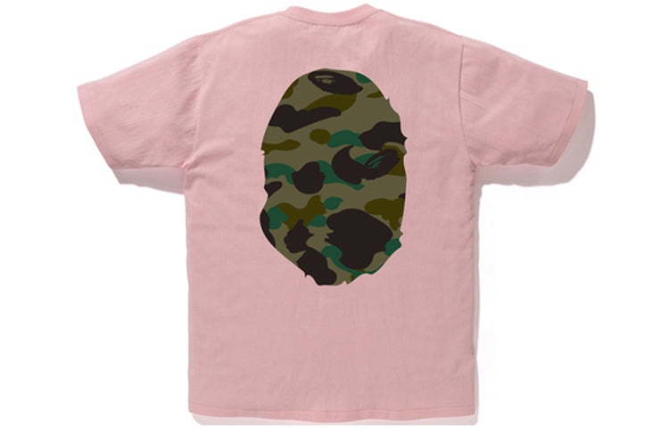 A Bathing Ape Camouflage Ape Head T-Shirt 'Pink' 1D75-110-011 - 2