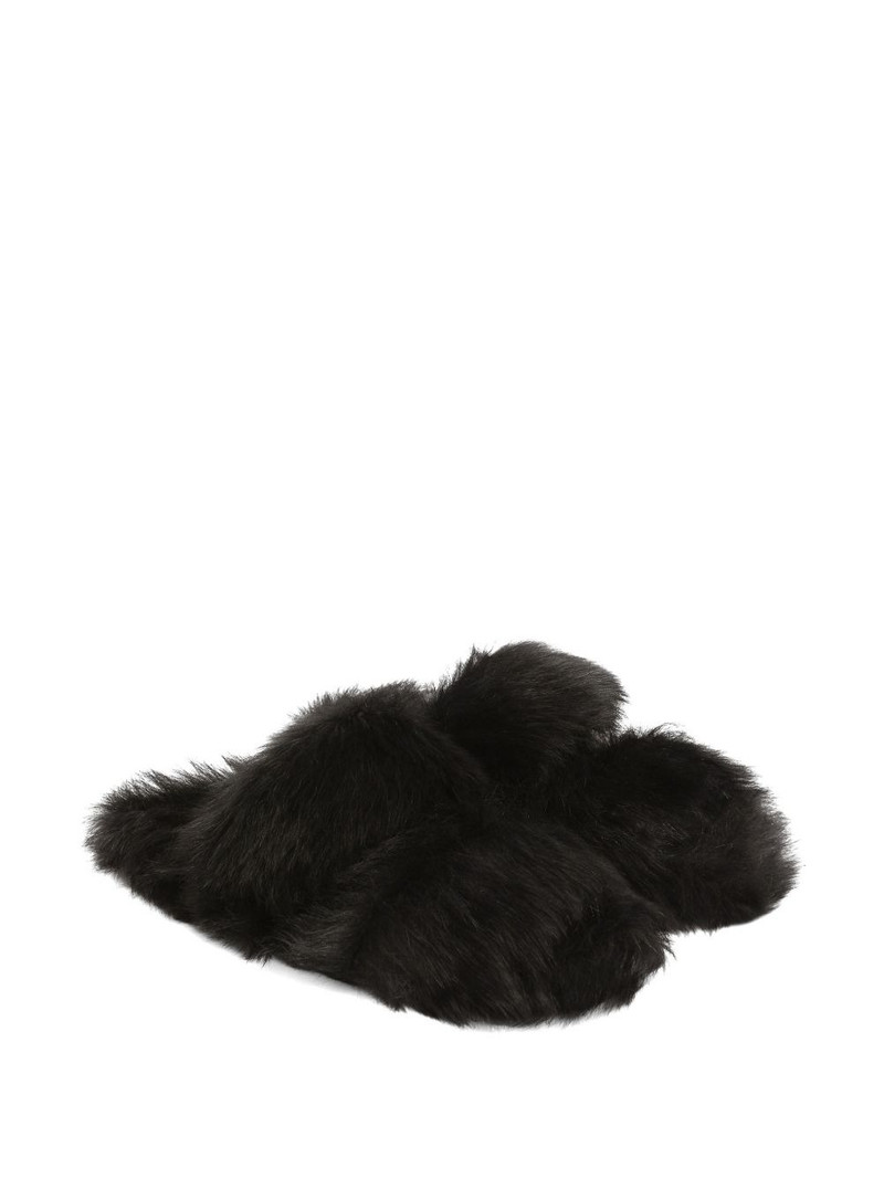 Dolce & Gabbana shearling slides outlook