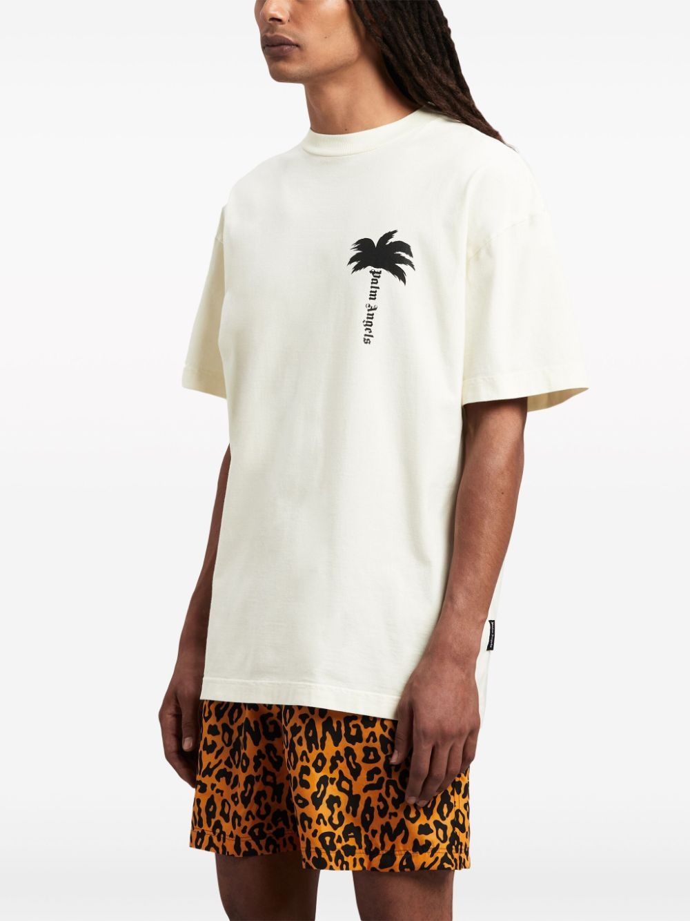 pam tree-print cotton T-shirt - 4