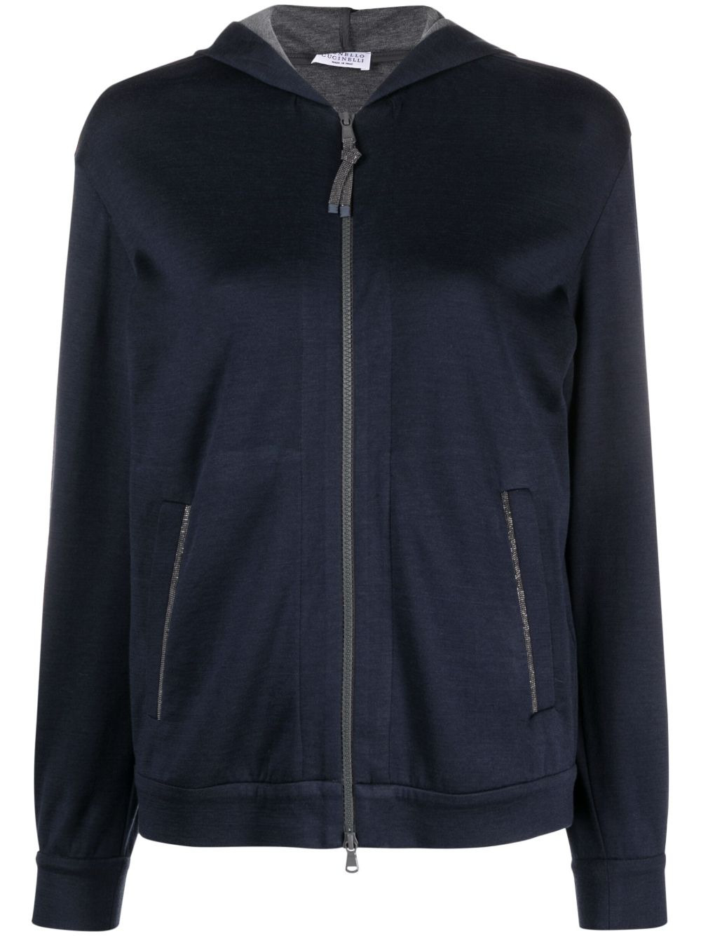 Cotton And Silk Hoodie - 1