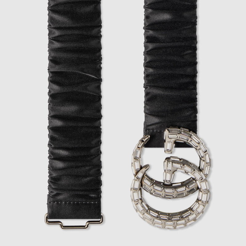 GUCCI GG Marmont wide belt with crystals outlook