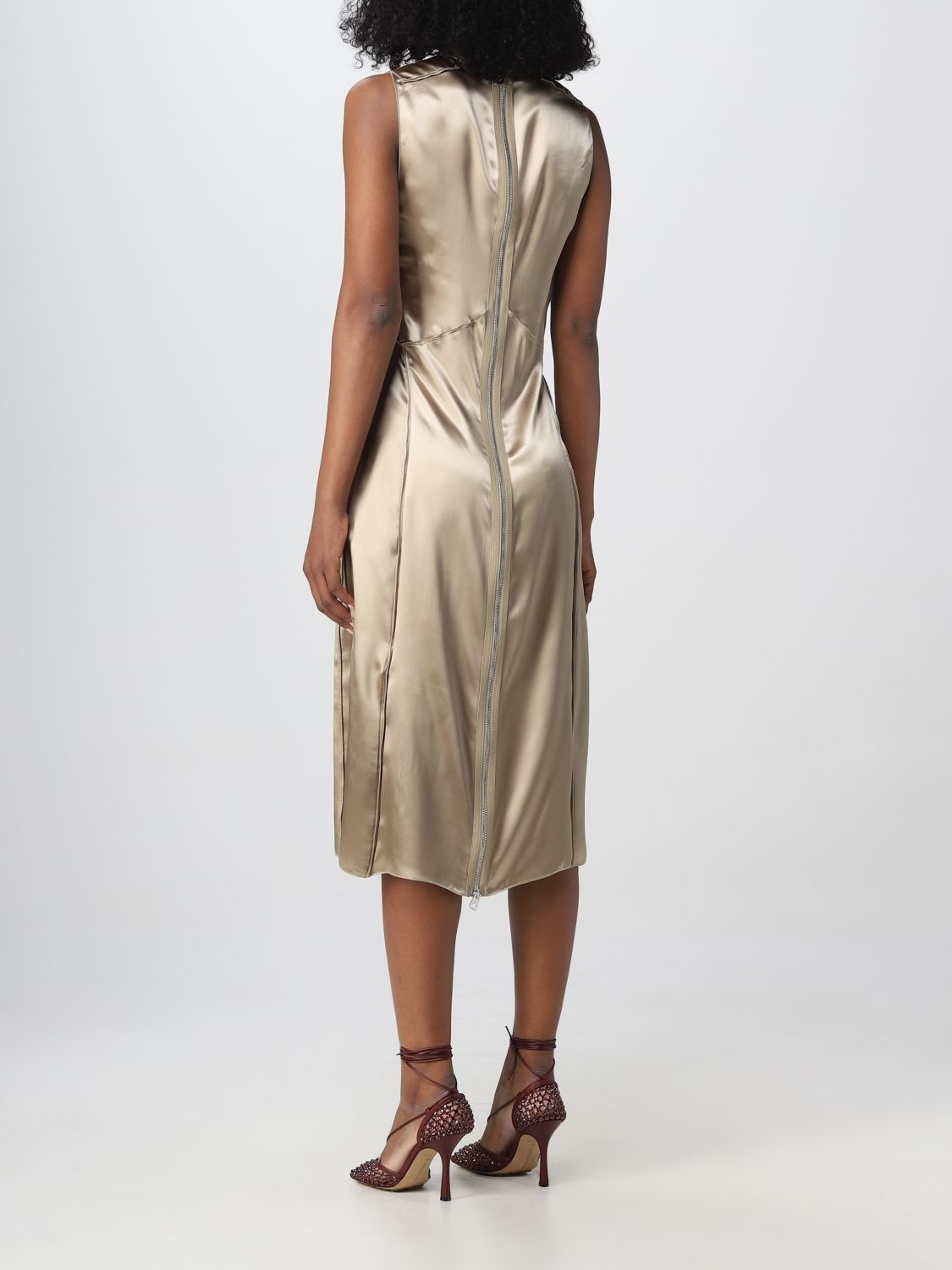 ワンピース BOTTEGA VENETA Women Mid Skirts 723022V2LC0 9640 GOLD Bottega Veneta Twist Bag - Gold Sleeveless dress Bottega