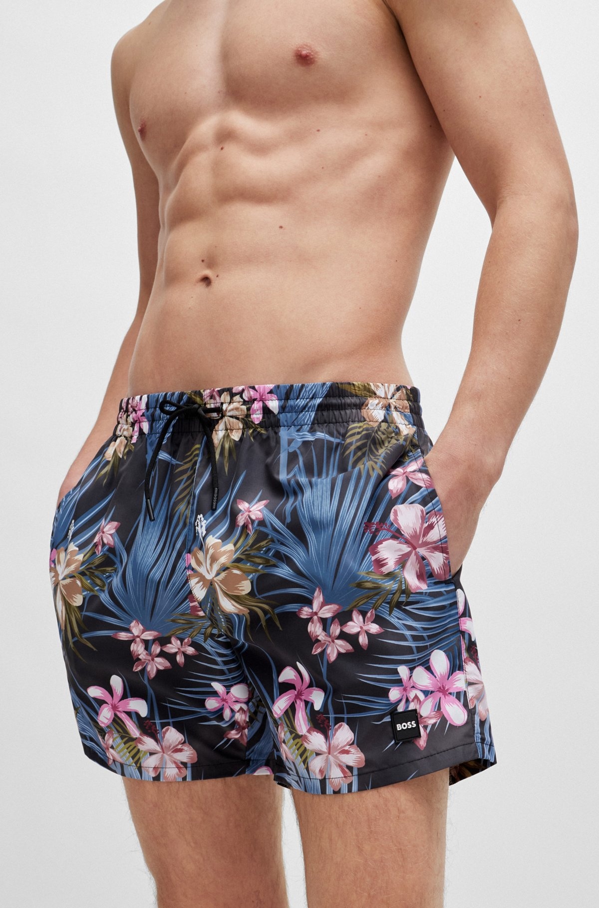 FULLY LINED SWIM SHORTS WITH SEASONAL PRINT - 3