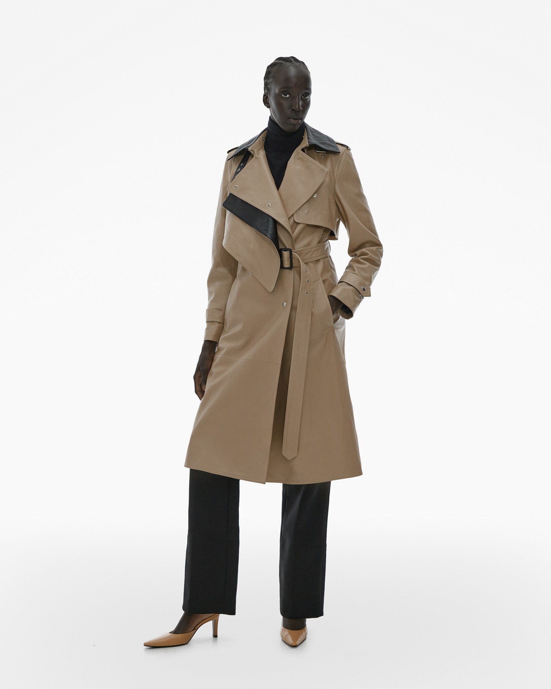 LEATHER TRENCH COAT - 8