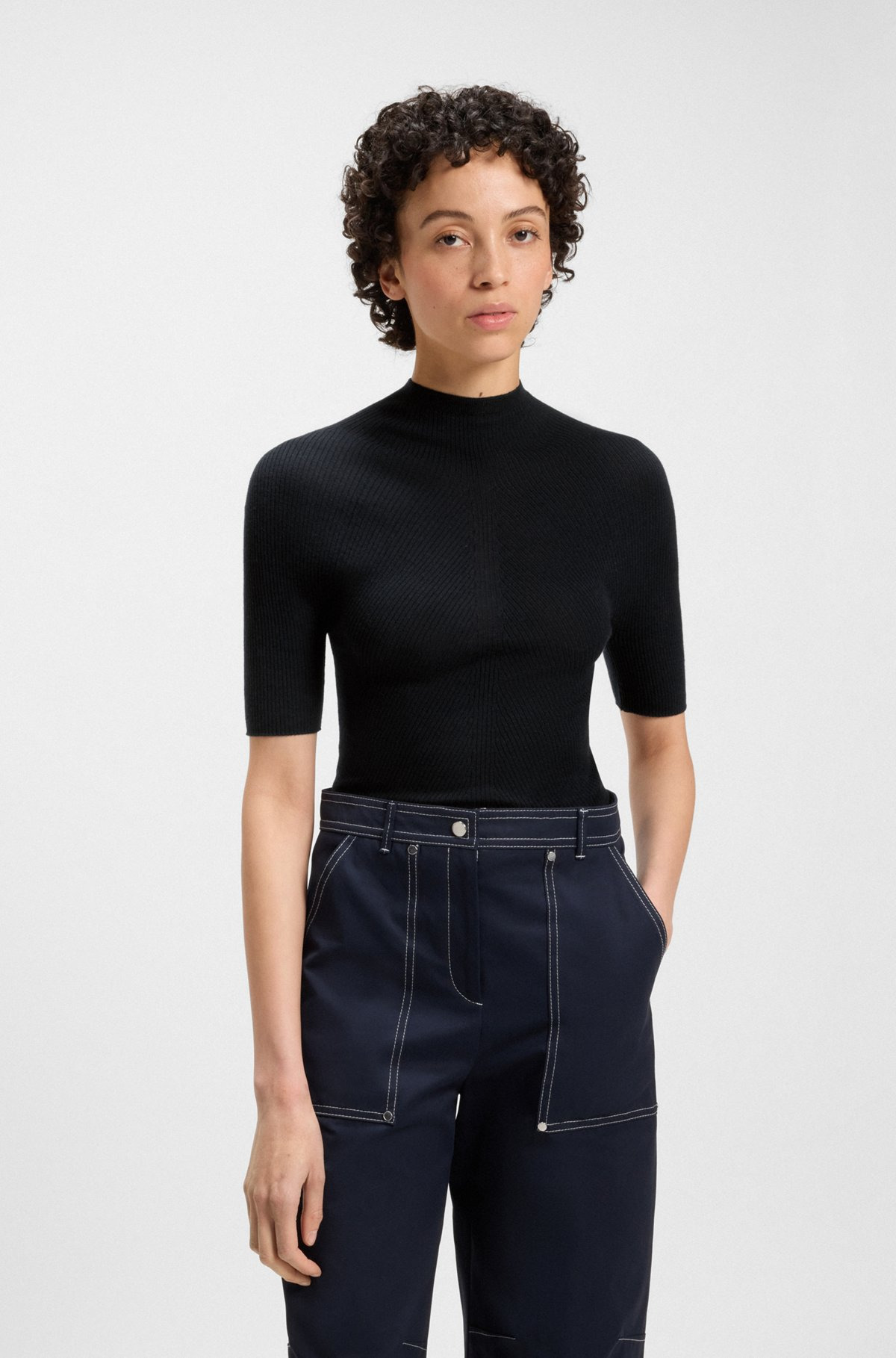 CREW-NECK SWEATER IN MERINO WOOL - 2