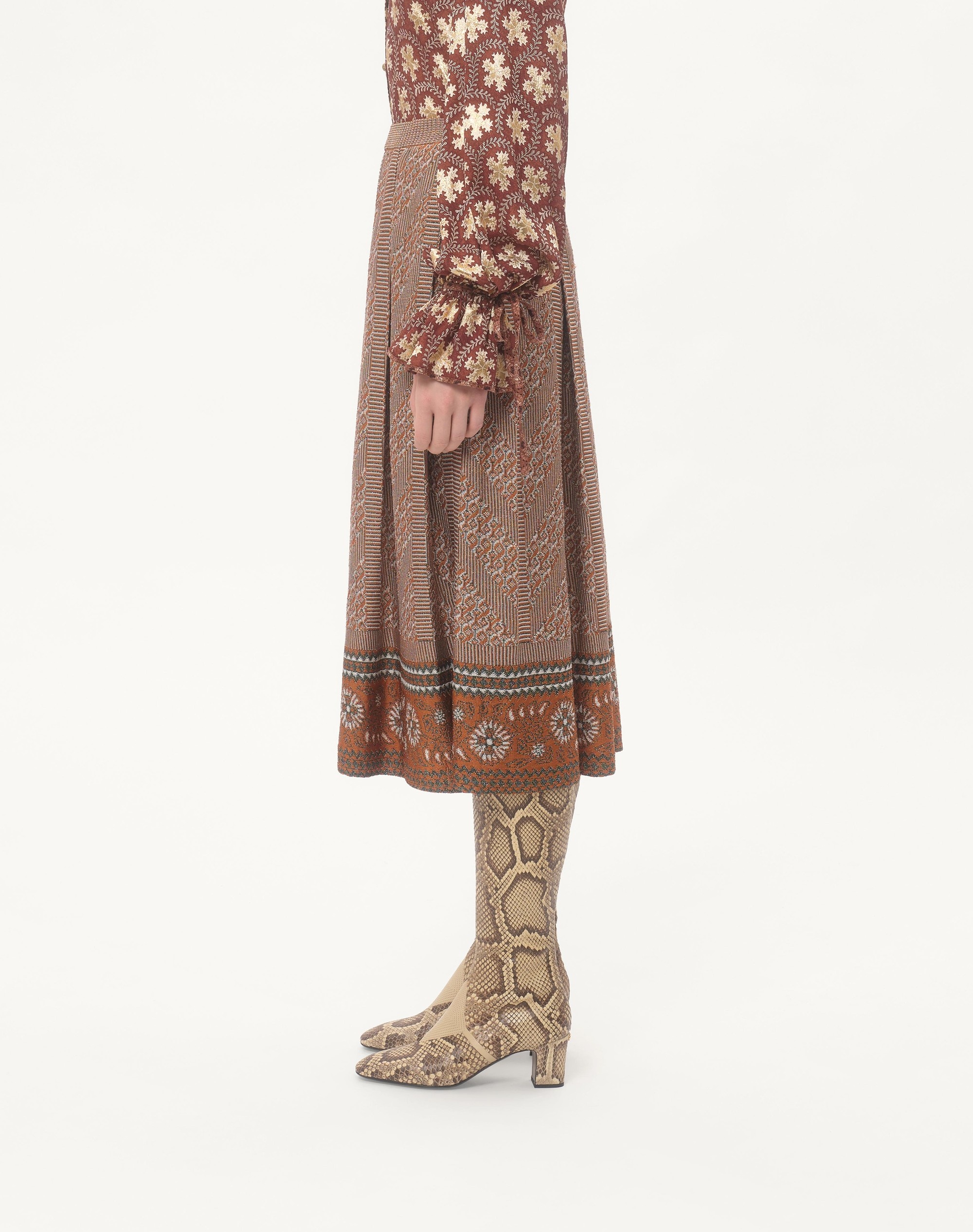 KNITTED SKIRT WITH LUREX JACQUARD PATTERN - 5