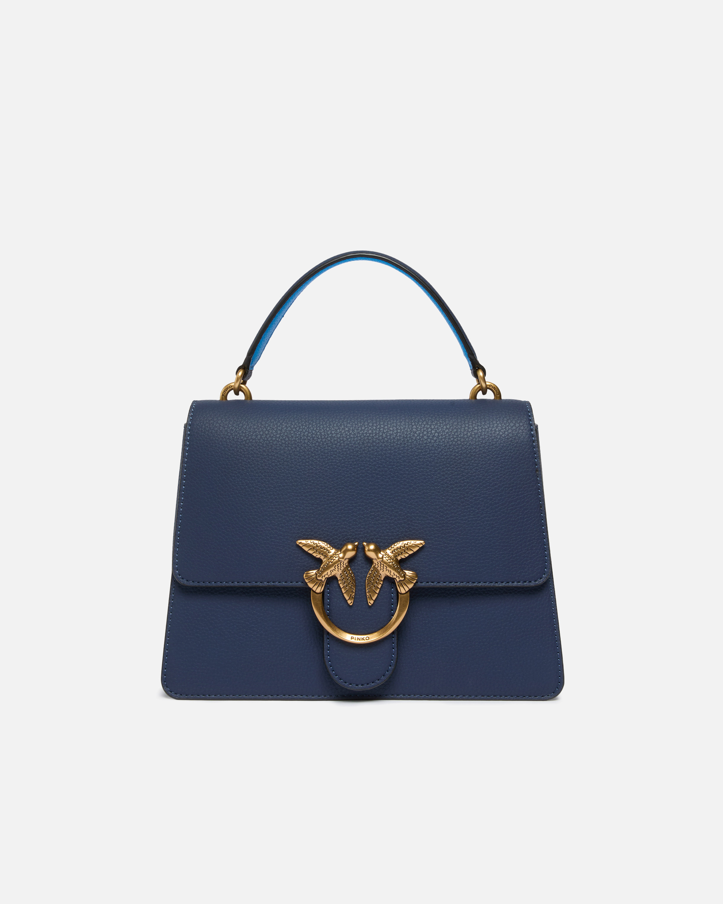 MEDIUM LOVE BAG TOP HANDLE LIGHT HANDBAG IN GRAINED LEATHER - 1