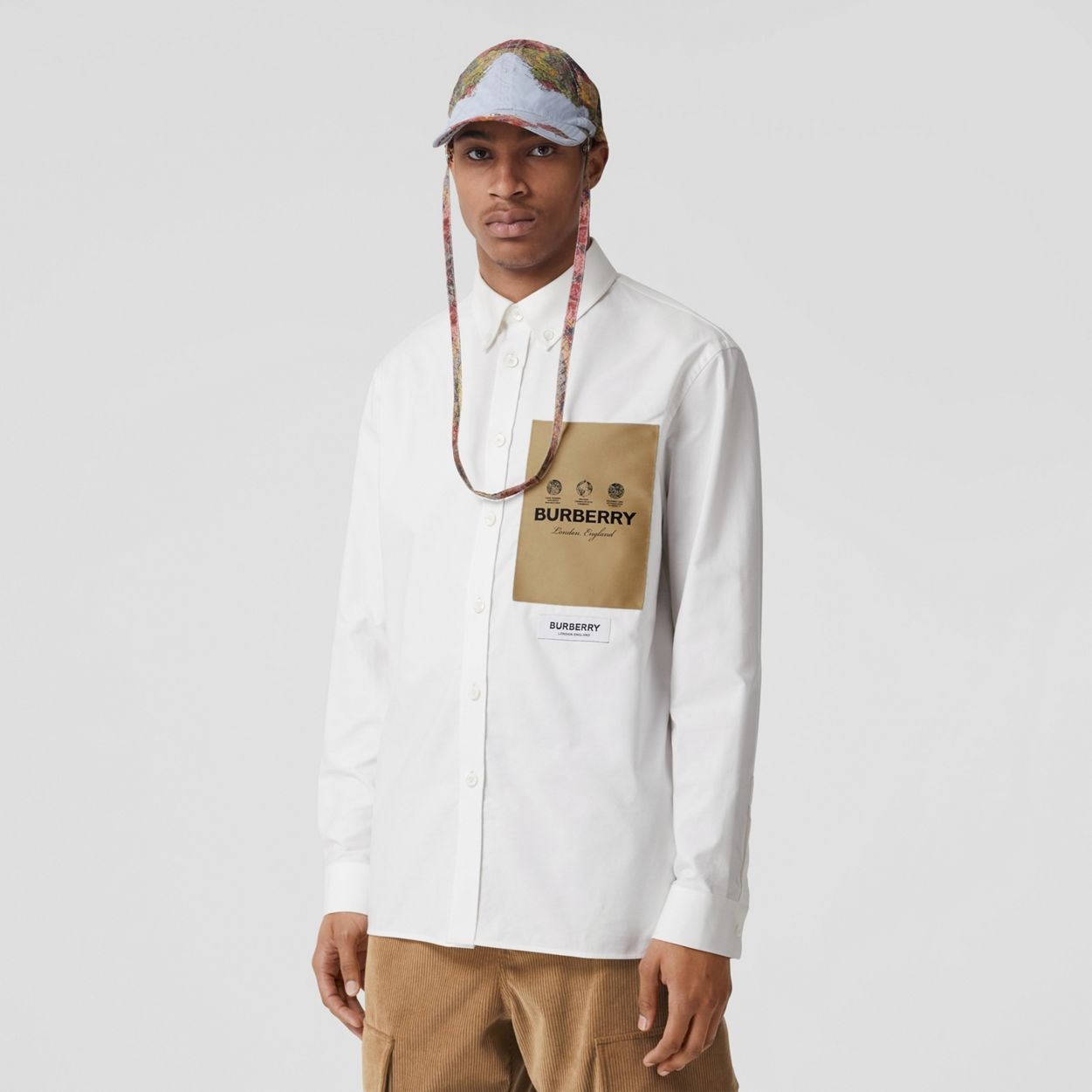 Label Appliqué Cotton Oxford Oversized Shirt - 5