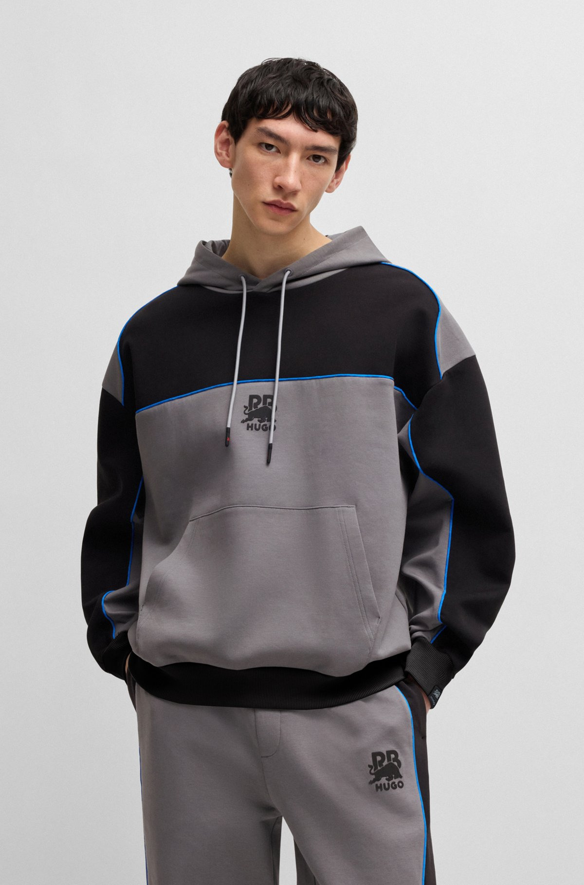 HUGO X RB HOODIE WITH PIPING DETAILS - 2