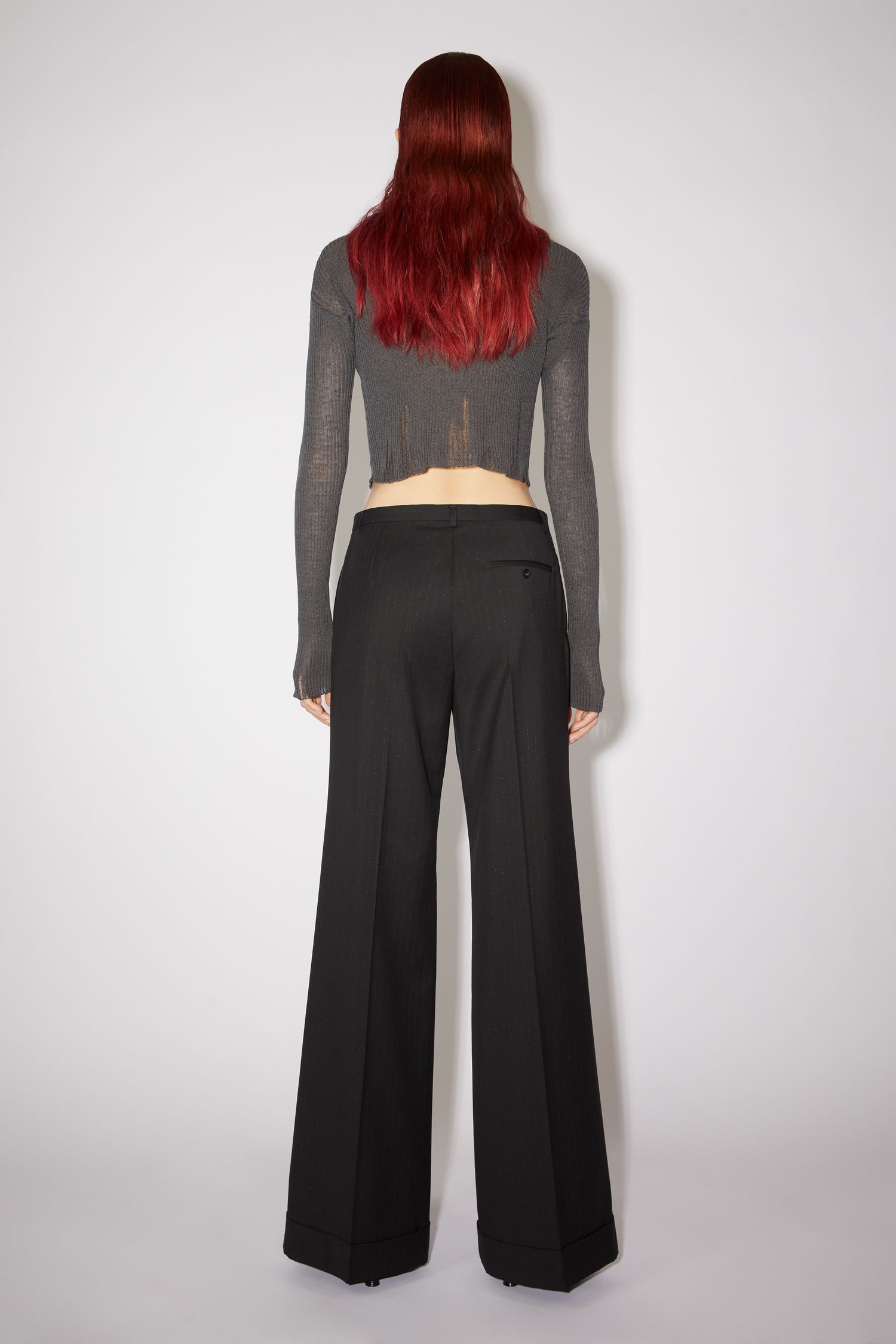 Pinstripe trousers - Black - 3