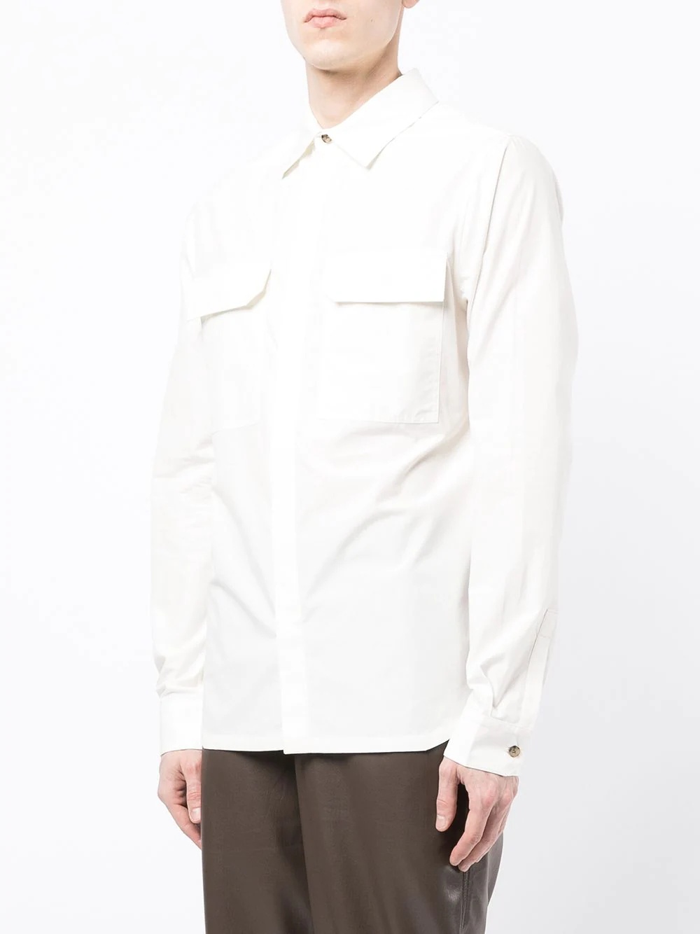 Work chest-pocket cotton shirt - 3