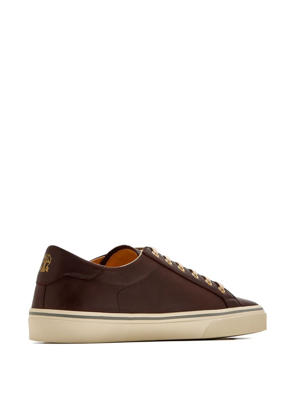 lace-up leather sneakers - 2