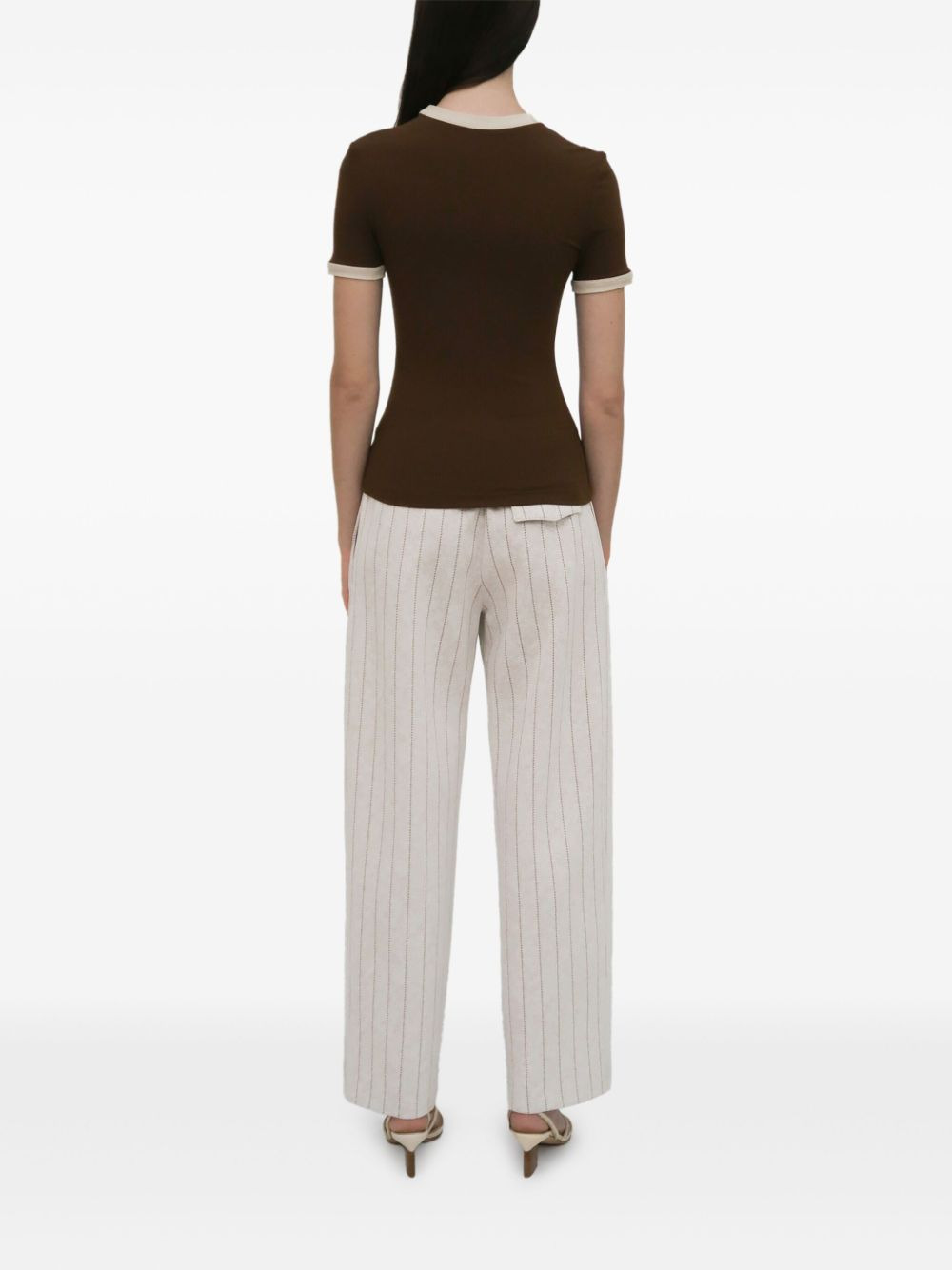 rib-knit T-shirt - 4