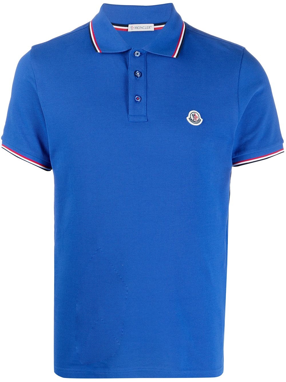 striped trim polo shirt - 1