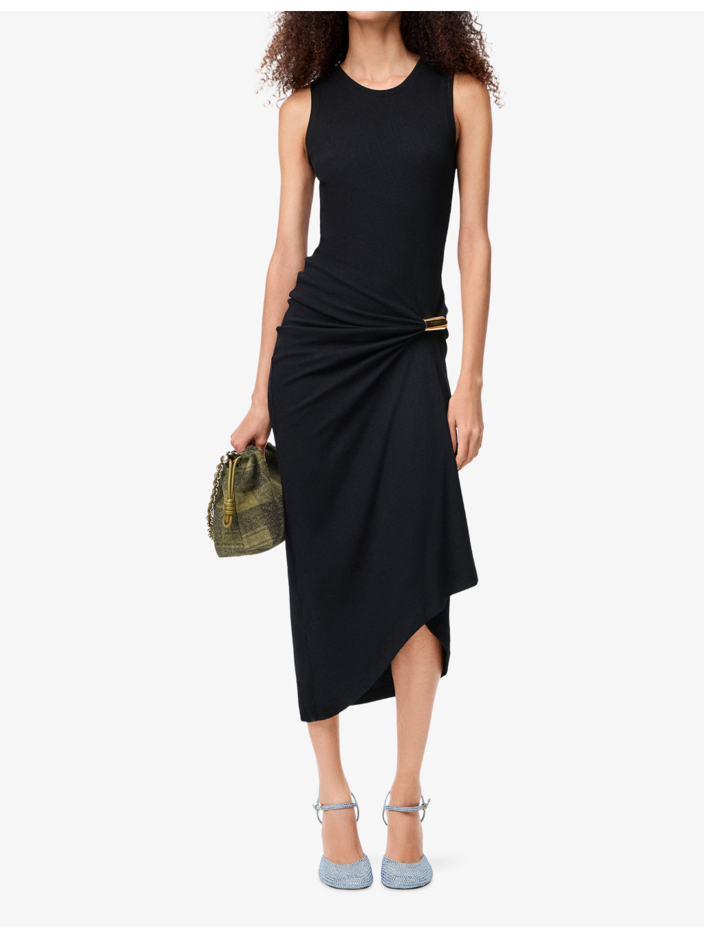 Ruched Stretch-Cotton Tank Dress - 2