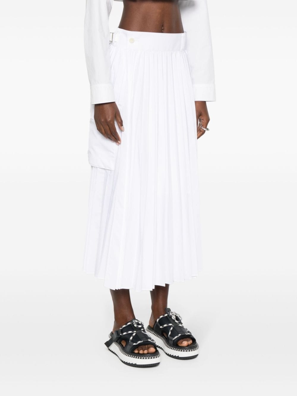 pleated midi skirt - 3