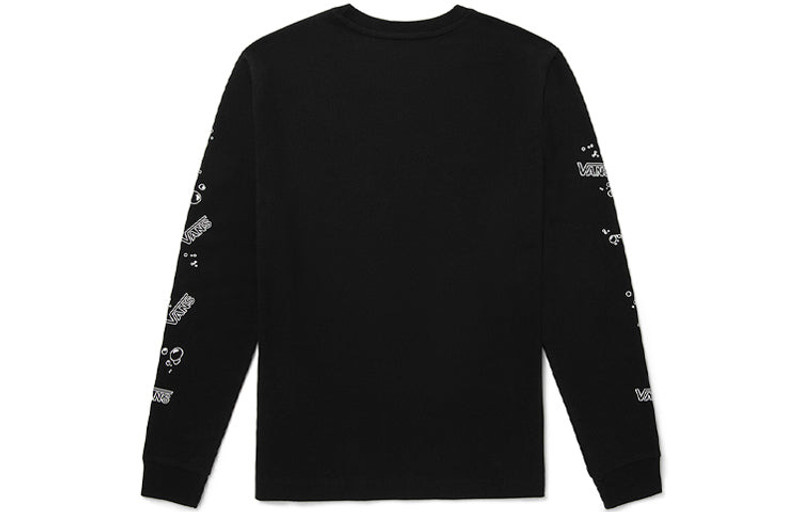 Vans (WMNS) Vans x SPONGEBOB SQUAREPANTS Printing Round-neck Sweateshirt Black VN0A5I3FYZS outlook