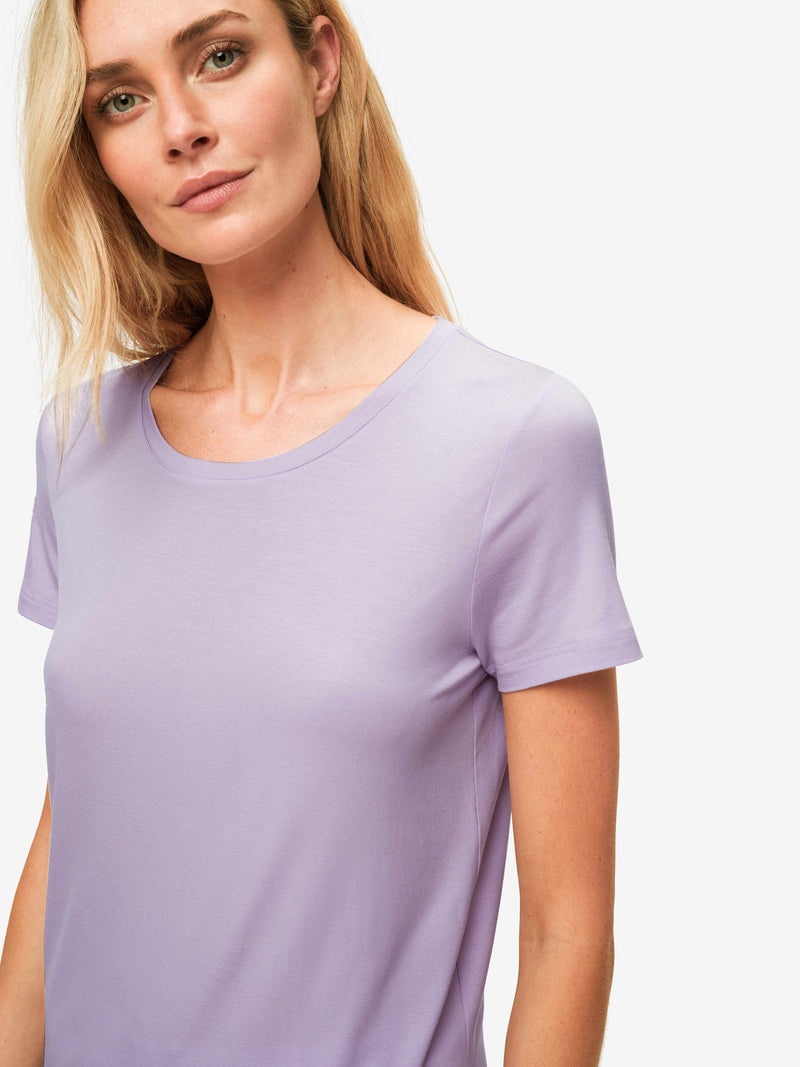 Women's T-Shirt Lara Micro Modal Stretch Lilac - 2