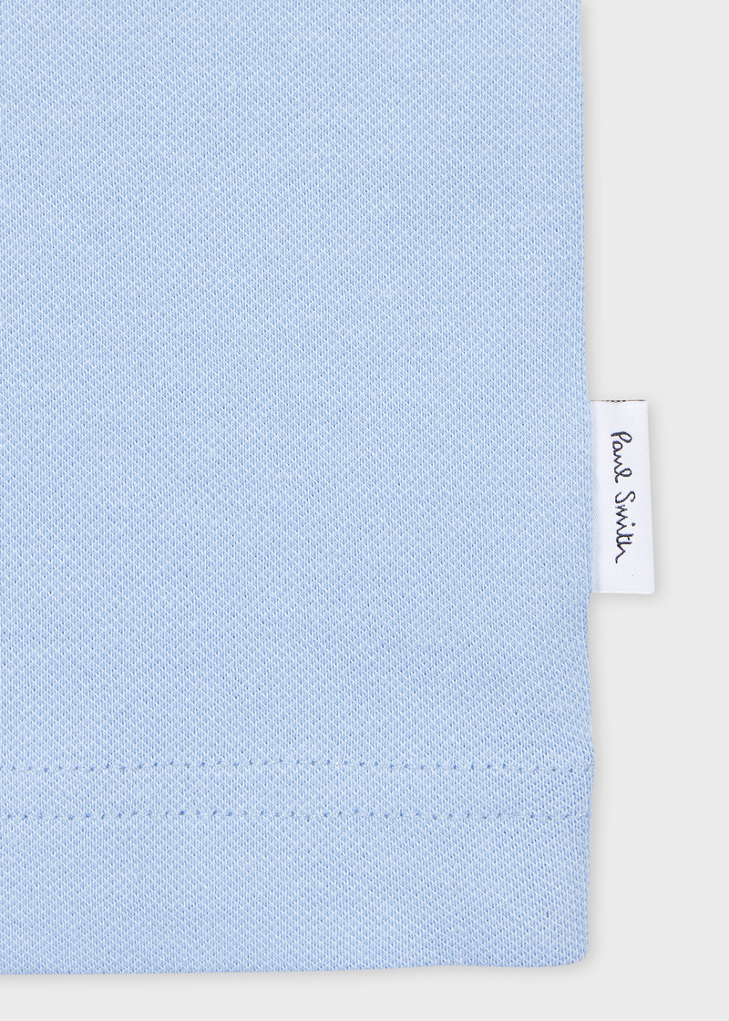 Paul Smith Sky Blue Contrast-Placket Polo Shirt outlook