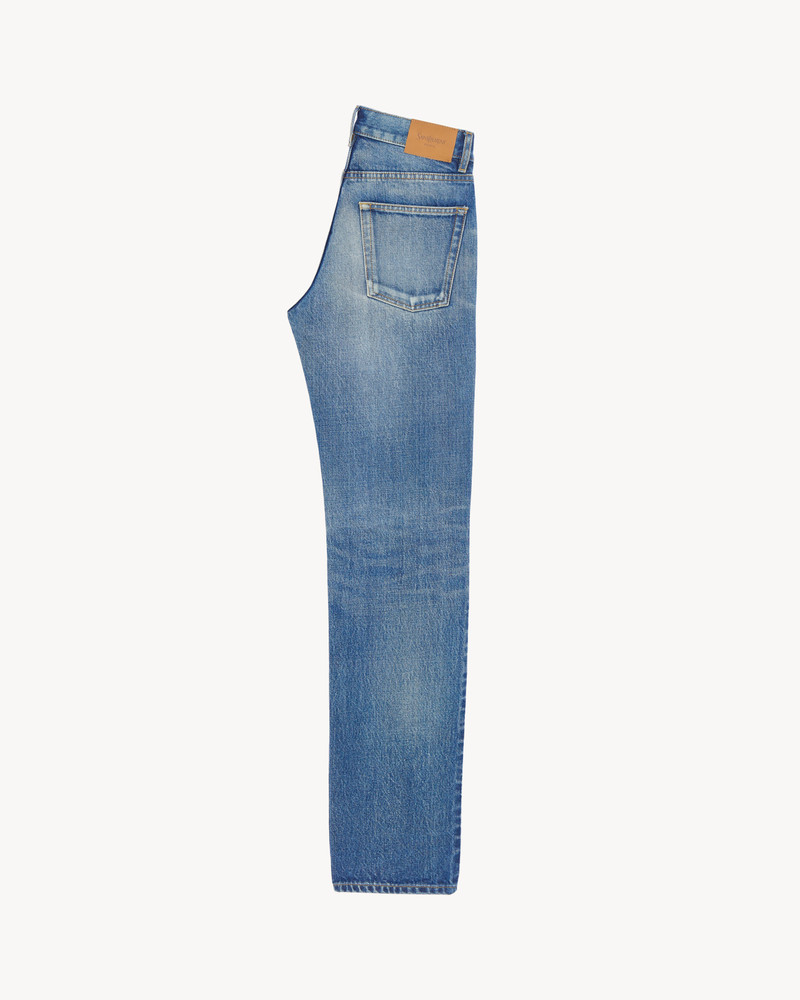 SAINT LAURENT STRAIGHT JEANS IN EVER VINTAGE BLUE DENIM outlook