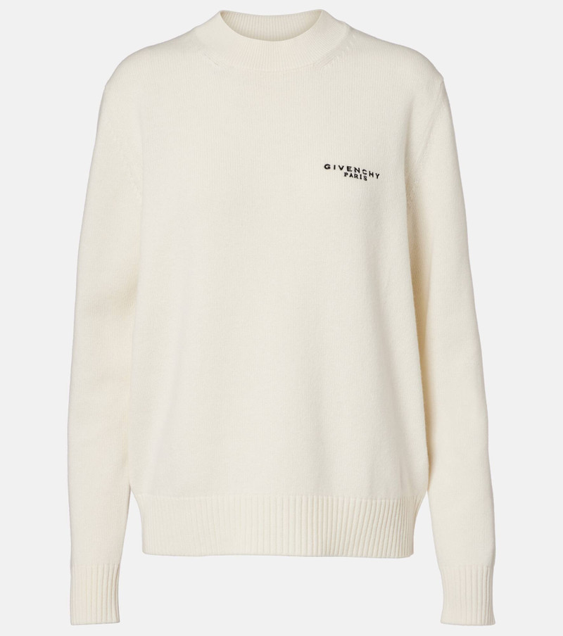 Logo wool and cashmere sweater 1