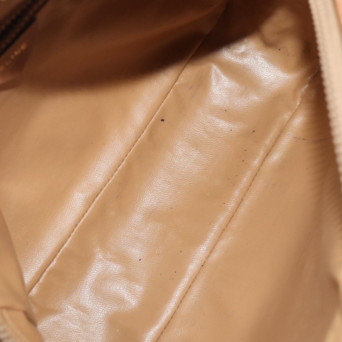 CELINE Macadam Canvas Shoulder Bag Beige Gold - 11