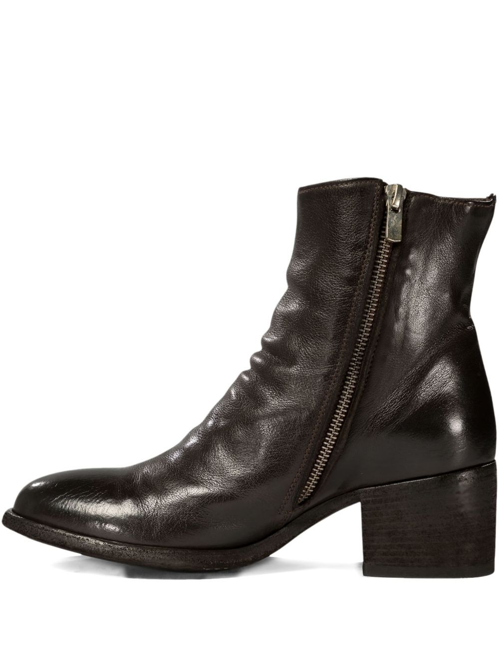 55mm zip-detail block-heel boots - 1