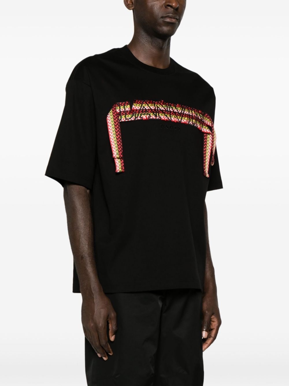 curb lace-detailed cotton T-shirt - 3