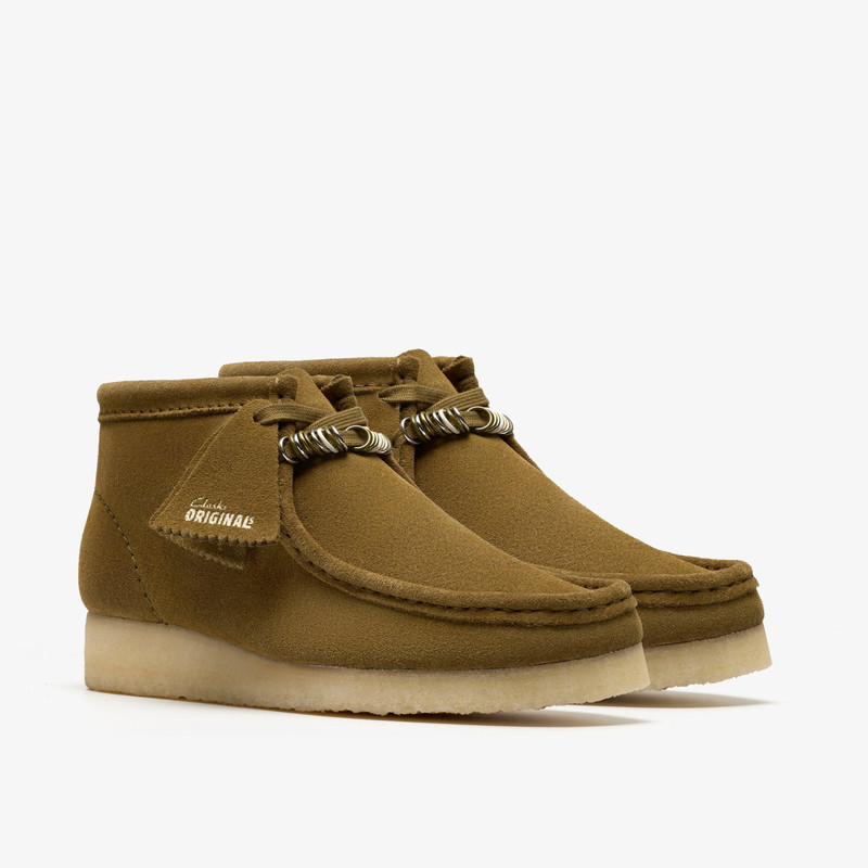 Wallabee Boot Green Suede 4