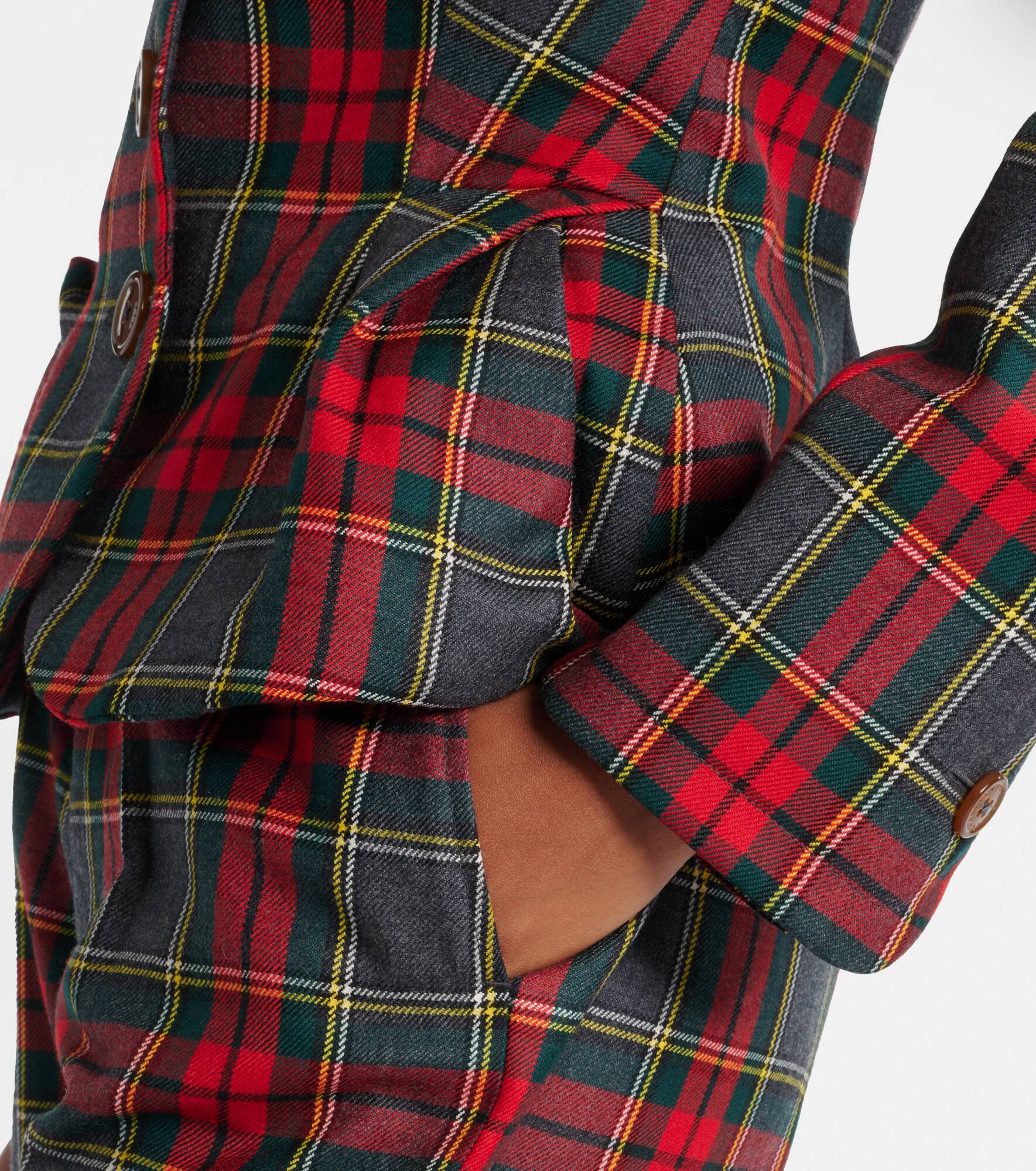 Tartan wool blazer - 6