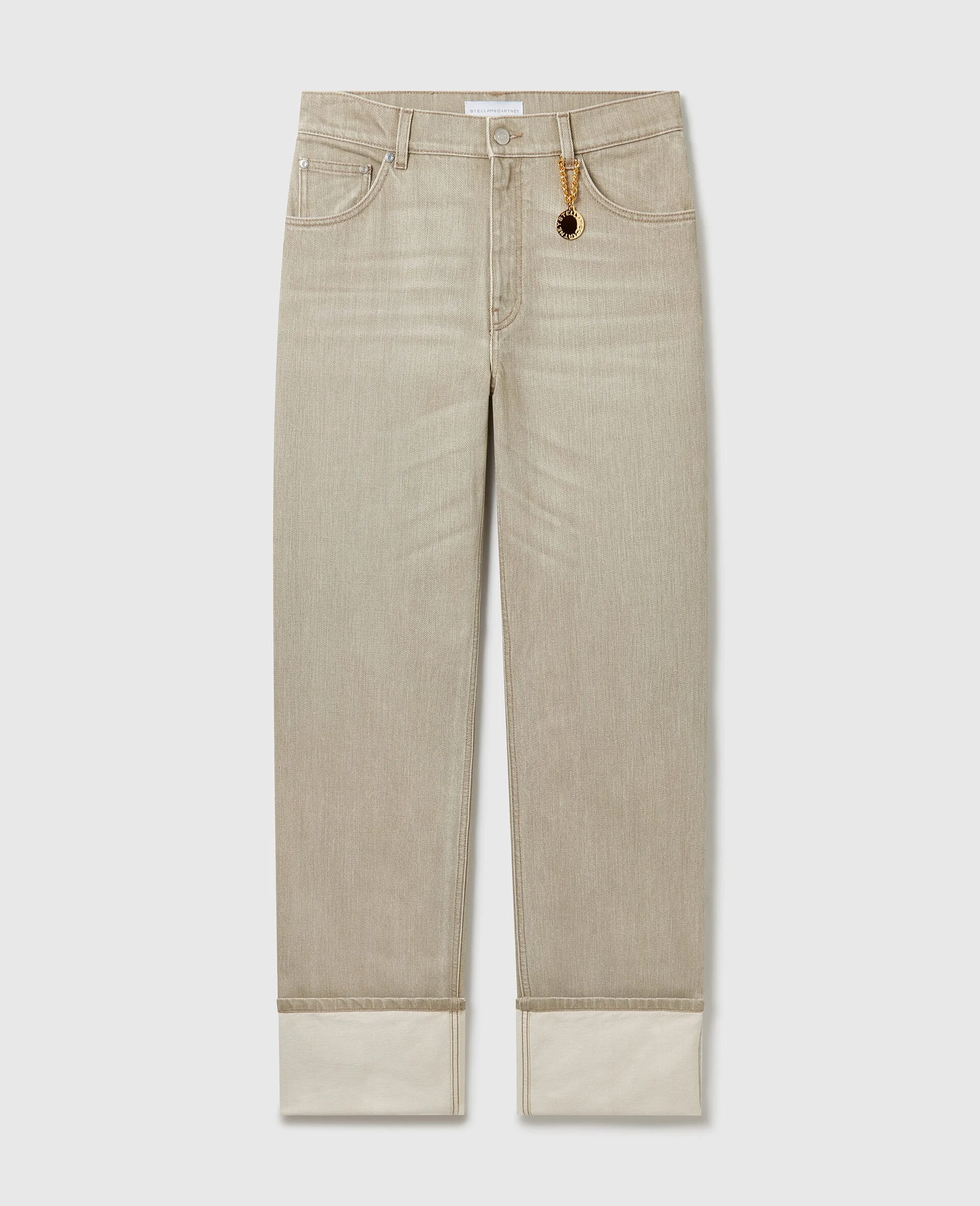 Straight Turn-Up Jeans - 1
