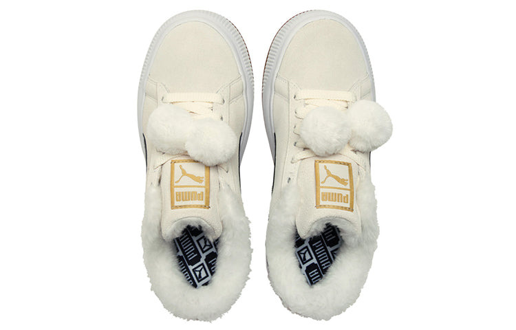 (WMNS) PUMA Suede Mayu 'Fur - Whisper White Black' 385265-01 - 3