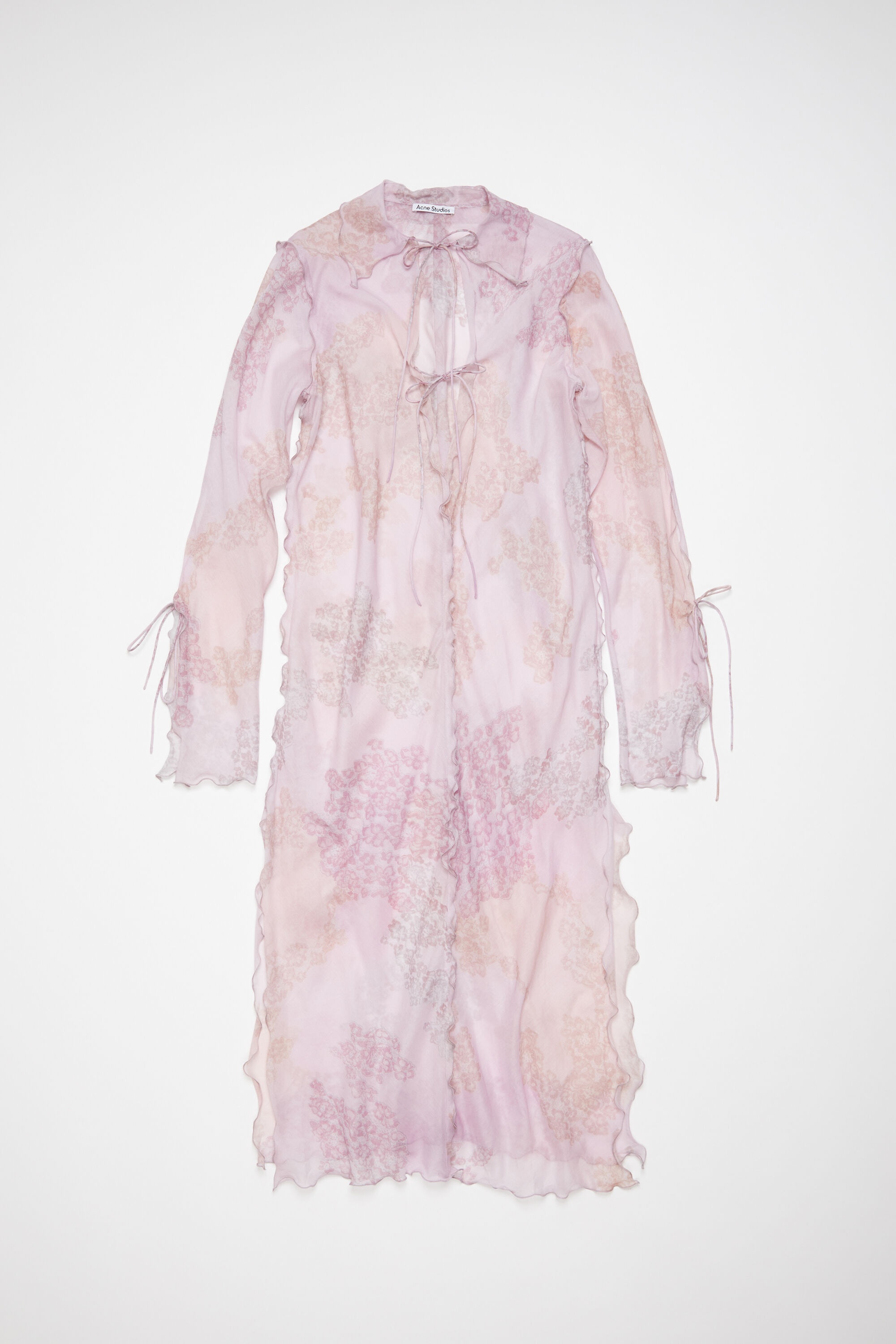 Chiffon printed dress - Pink - 7
