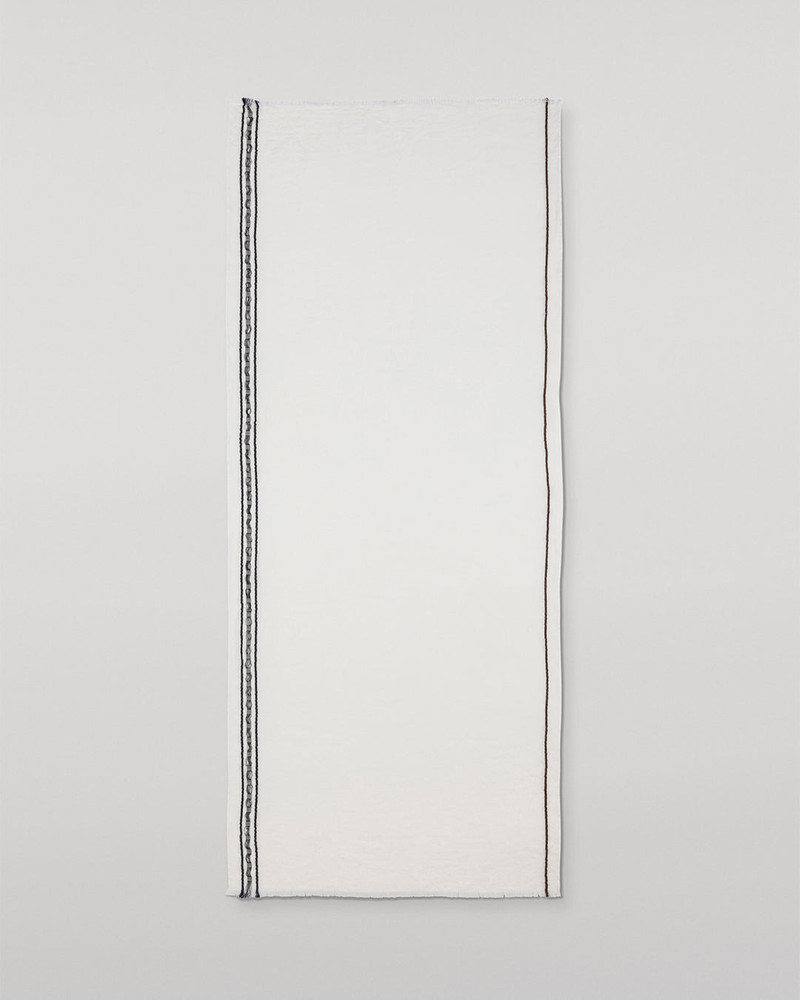 Cyrus Float Edge White Scarf 3
