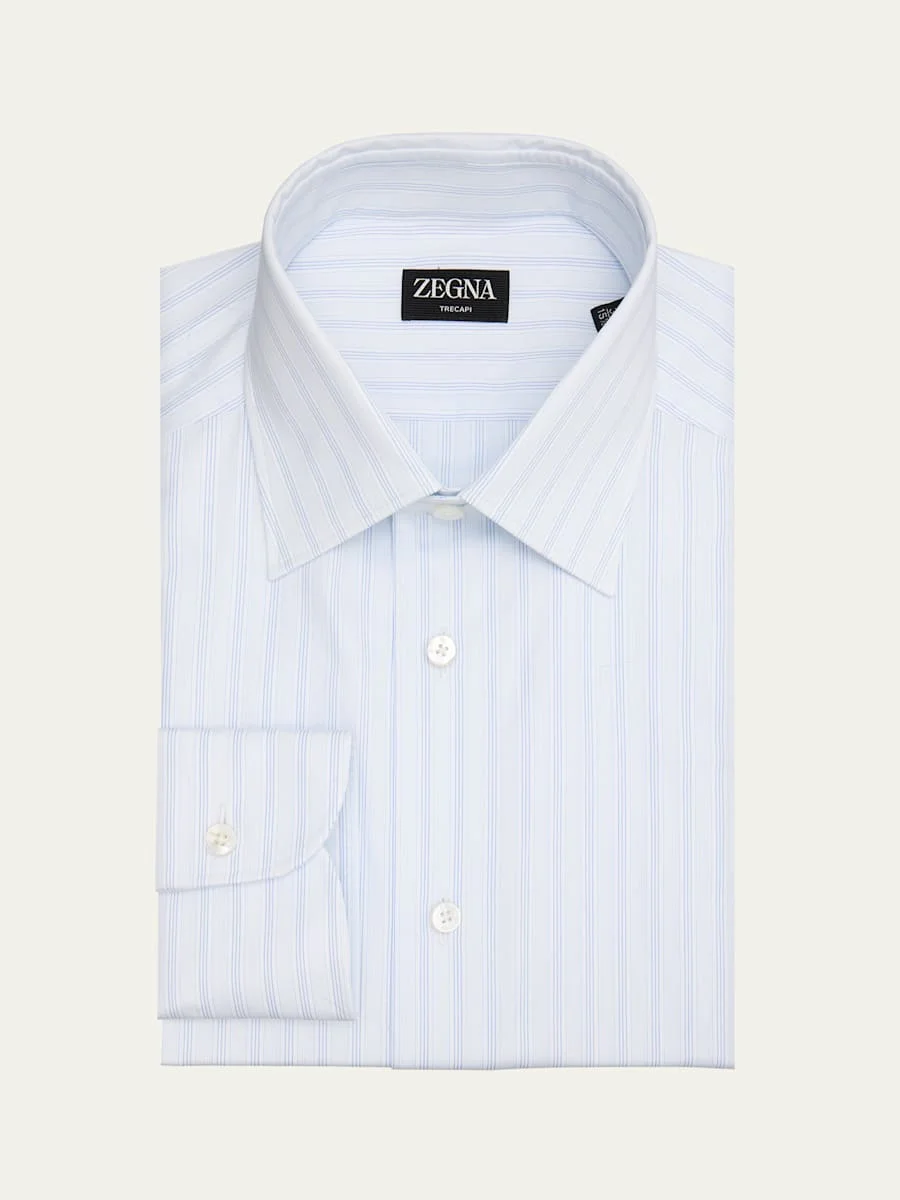 Men's Trecapi Cotton Multi-Stripe Dress Shirt - 1